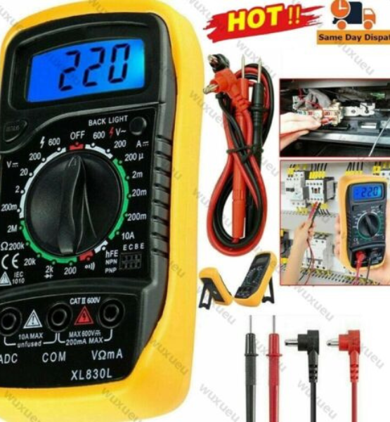 LCD DIGITAL MULTI-METER VOLTMETER AMMETER AC DC OHM CURRENT CIRCUIT TESTER BUZZER